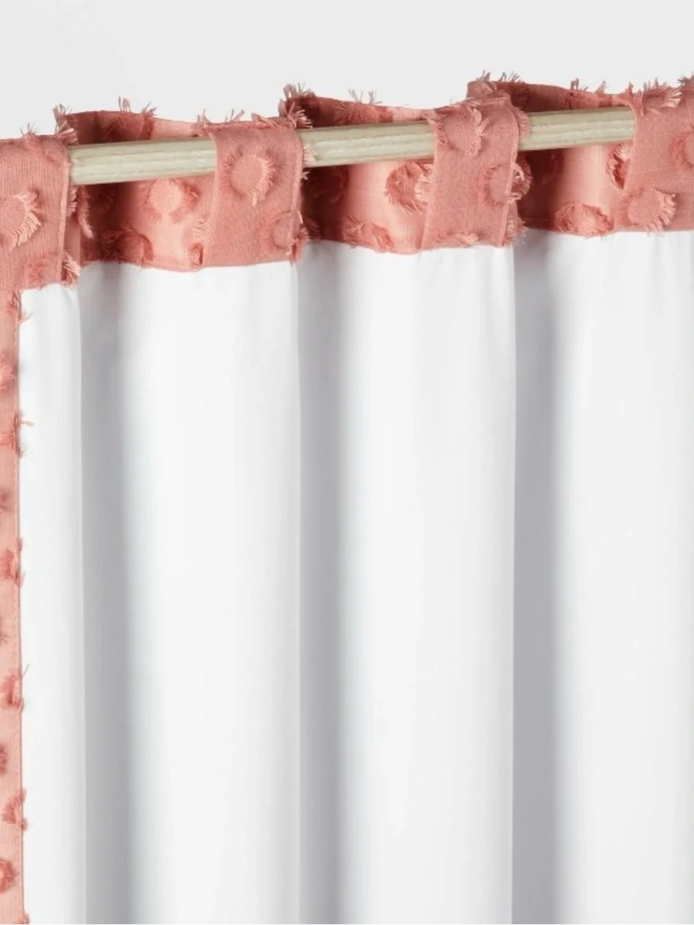 NWT Pillowfort Light Blocking Clipped Dot Curtain Panel 63”x42”